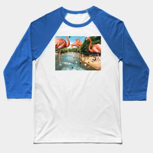 Flamingo shore Baseball T-Shirt